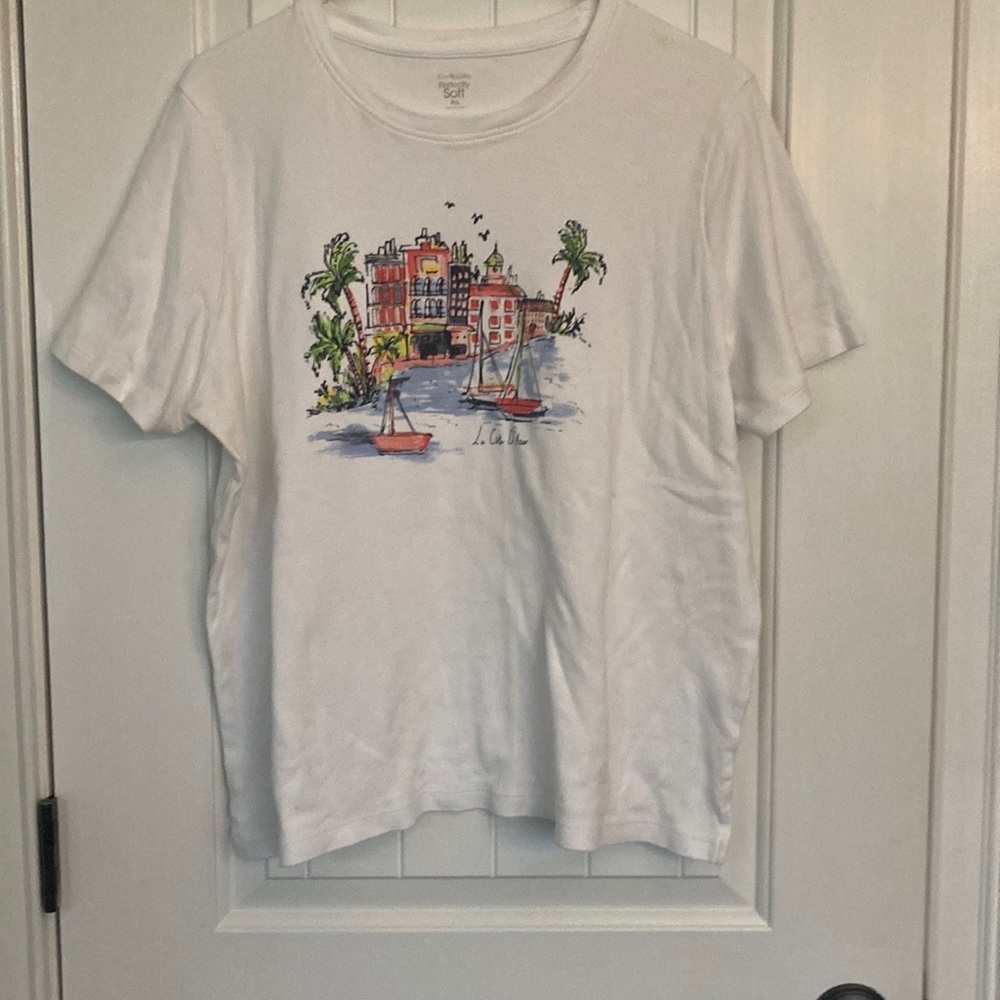 Kim Rogers La Côte D’Azure t-shirt 100% Cotton Sz P/L